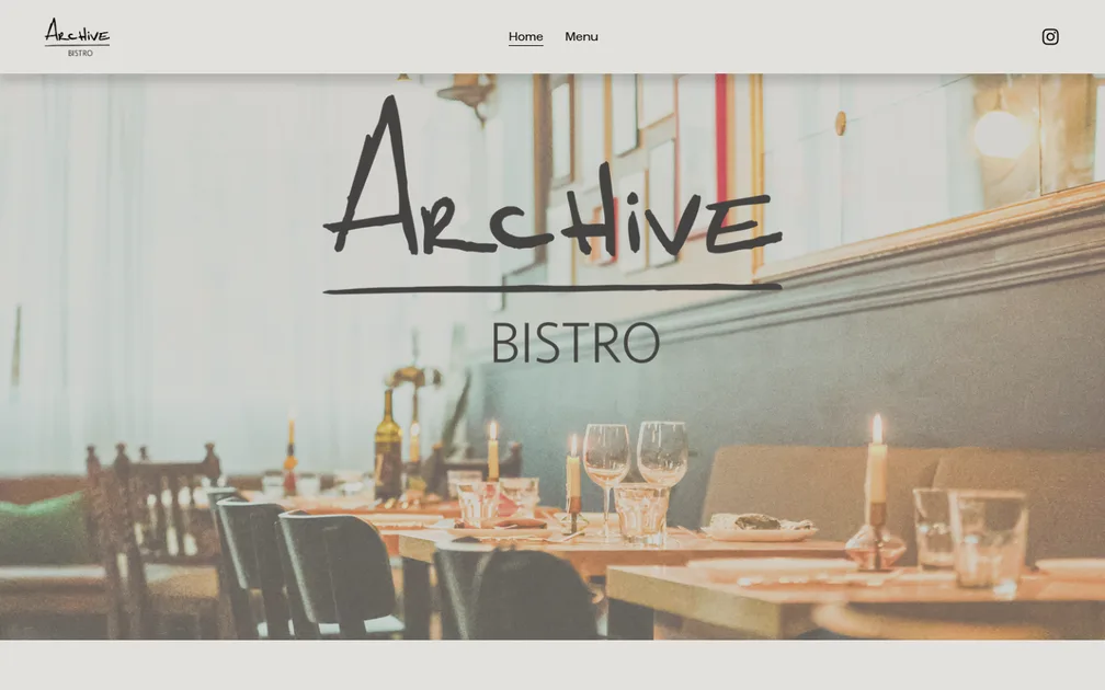 Archive Bistro homepage preview
