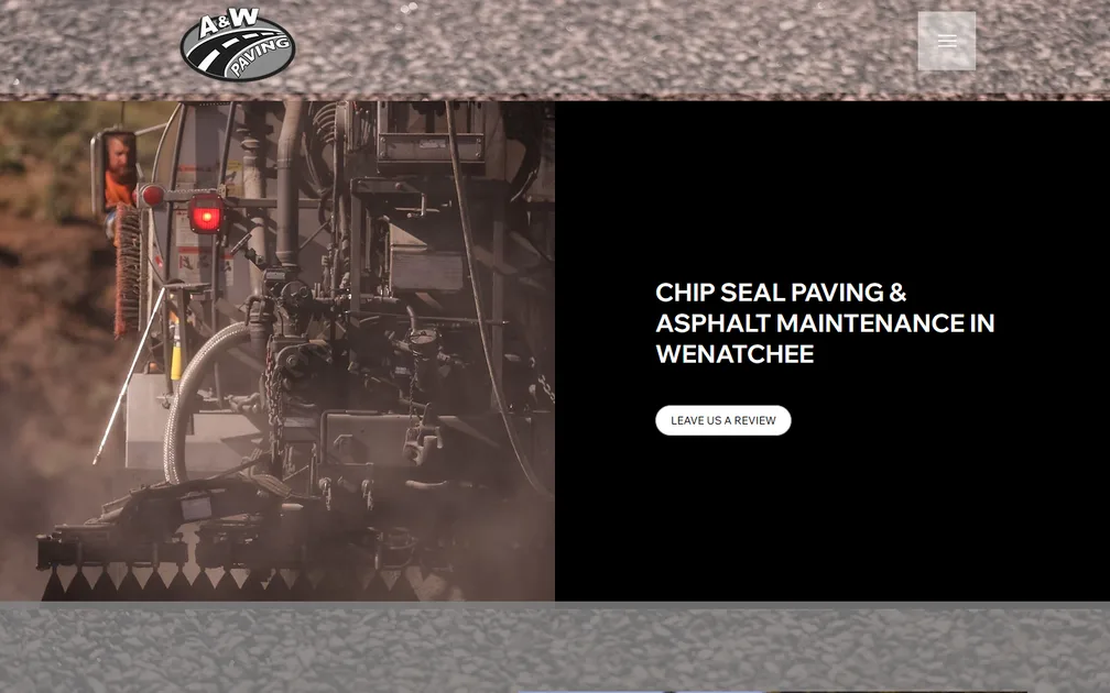 A.W. Paving homepage preview
